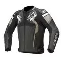 ALPINESTARS Мотокуртка кожаная ATEM V4, Размер: 54, Цвет: BLACK-GREY-WHITE