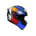 AGV Шлем K1, Размер: MS, Цвет: MULTI - POWER MATT DARK BLUE/ORANGE/WHITE
