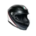 AGV Шлем K6, Размер: XS, Цвет: MULTI - MINIMAL PURE MATT BLACK/WHITE/RED