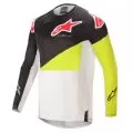 ALPINESTARS Джерси TECHSTAR, Размер: S, Цвет: FACTORY Black/Fluo Yellow/Off White