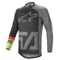 ALPINESTARS Джерси RACER, Размер: M, Цвет: COMPASS Black/Dark Gray/Green Fluo