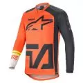 ALPINESTARS Джерси RACER, Размер: L, Цвет: COMPASS Anthracite/Red Fluo/White