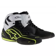 ALPINESTARS Мотоботы FASTER 2 WATERPROOF, Размер: 8.5, Цвет: Black/White/Yellow Fluorescent