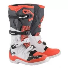 ALPINESTARS Мотоботы TECH 5, Размер: 11, Цвет: White/Gray/Red/Fluo