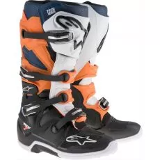 ALPINESTARS Мотоботы TECH 7, Размер: 11, Цвет: Black/Orange/Blue/White