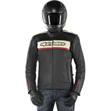 ALPINESTARS Мотокуртка кожаная DYNO V2, Размер: 54, Цвет: Black/Stone/Red
