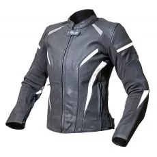 MCP Мотокуртка кожаная Valencia женская, Размер: S, Цвет: чeрно-белый