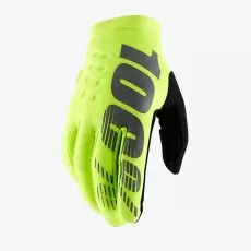 100%MOTO Мотоперчатки BRISKER, Размер: S, Цвет: Fluo Yellow