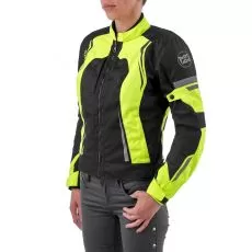 MOTEQ Мотокуртка Taffy женская, Размер: XXS, Цвет: чeрный/желтый