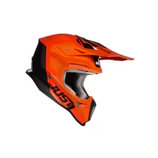 JUST1 Шлем J18, Размер: M, Цвет: оранжевый/белый/черный глянцевый