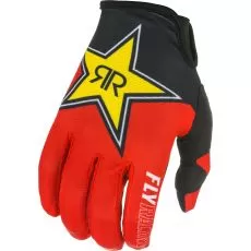 FLY RACING Мотоперчатки Lite, Размер: 7, Цвет: Rockstar черный/красный/желтый