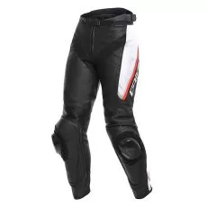 DAINESE Мотоштаны кожаные DELTA 3 PERF. женские, Размер: 38, Цвет: Blасk/White/Red