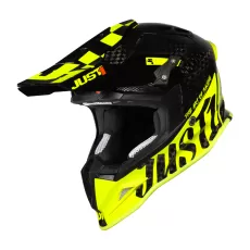 JUST1 Шлем J12 PRO, Размер: XL, Цвет: Racer Hi-Vis желтый/серый глянцевый