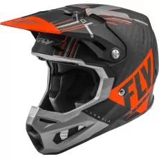 FLY RACING Шлем Formula Carbon, Размер: L, Цвет: Vector Matte Orange/Grey/Black