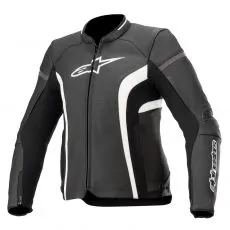 ALPINESTARS Мотокуртка кожаная KIRA V2 женская, Размер: 46, Цвет: black\white