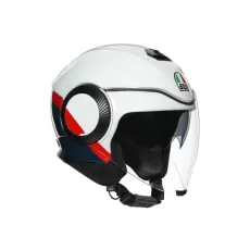 AGV Шлем ORBYT, Размер: S, Цвет: MULTI - BLOCK PEARL WHITE/EBONY/RED FL