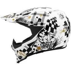 AGV Шлем AX-8 EVO, Размер: M, Цвет: MULTI Spider White/Black/Gold