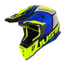 JUST1 Шлем J38, Размер: M, Цвет: Blade синий/Hi-Vis желтый/черный