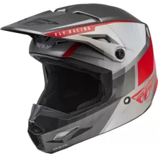 FLY RACING Шлем Kinetic, Размер: XS, Цвет: Drift Charcoal/Lite Grey/Red