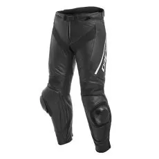 DAINESE Мотоштаны кожаные DELTA 3, Размер: 48 укороченные, Цвет: Black/Black/White