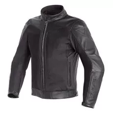 DAINESE Мотокуртка кожаная CORBIN D-DRY, Размер: 46, Цвет: Black/Blaсk