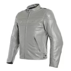 DAINESE Мотокуртка кожаная BARDO, Размер: 50, Цвет: Light Grey