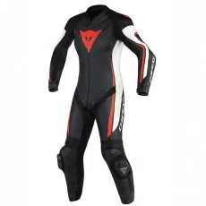 DAINESE Мотокомбинезон ASSEN 1 PC. PERF. женский, Размер: 40, Цвет: Black/White/Fluo-Red