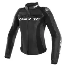 DAINESE Мотокуртка кожаная RACING 3 PERF. женская, Размер: 38, Цвет: Black/Black/Black