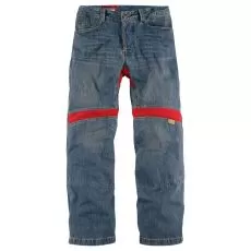 ICON Мотоджинсы Victory, Размер: 28/34, Цвет: Сине-красный