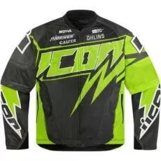 ICON Мотокуртка Spaztyk Street Jersey, Размер: XL, Цвет: Зеленый