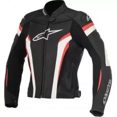 ALPINESTARS Мотокуртка кожаная GP PLUS R v2 женская, Размер: 44, Цвет: Black-White-Red