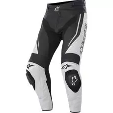 ALPINESTARS Мотоштаны кожаные TRACK, Размер: 46, Цвет: blаck-white