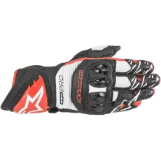 ALPINESTARS Мотоперчатки GP PRO R3, Размер: XXL, Цвет: Black-White-Bright Red