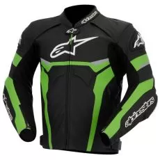 ALPINESTARS Мотокуртка кожаная CELER, Размер: 50, Цвет: black/green