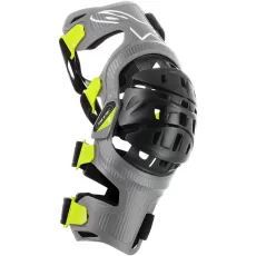 ALPINESTARS Брейсы BIONIC-7, Размер: XL/XXL, Цвет: Silver/Yellow Fluorescent