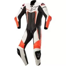ALPINESTARS Мотокомбинезон MOTEGI V3 1 PC, Размер: 48, Цвет: Black-White-Red Fluo