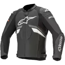 ALPINESTARS Мотокуртка кожаная GP PLUS R V3, Размер: 58, Цвет: Black/Dark Gray/White