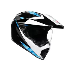 AGV Шлем AX9, Размер: L, Цвет: MULTI - NORTH BLACK/WHITE/CYAN