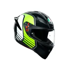 AGV Шлем K1, Размер: ML, Цвет: MULTI - POWER GUNMETAL/WHITE/GREEN