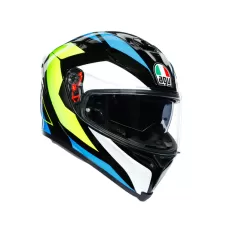 AGV Шлем K5 S, Размер: S, Цвет: MULTI- CORE BLACK/CYAN/YELLOW FLUO