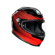 AGV Шлем K6, Размер: MS, Цвет: MULTI - RUSH BLACK/RED