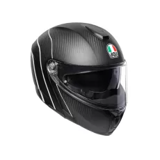 AGV Шлем SPORTMODULAR, Размер: M, Цвет: MULTI - REFRACTIVE CARBON/SILVER