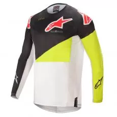 ALPINESTARS Джерси TECHSTAR, Размер: M, Цвет: FACTORY Black/Fluo Yellow/Off White