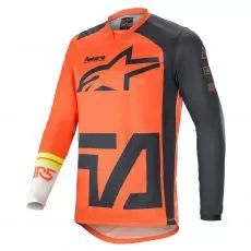 ALPINESTARS Джерси RACER, Размер: S, Цвет: COMPASS Anthracite/Red Fluo/White