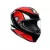 AGV Шлем K6, Размер: MS, Цвет: HYPHEN BLACK/RED/WHITE