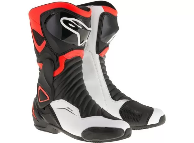 ALPINESTARS Мотоботы SMX 6 v2, Размер: 41, Цвет: Black/Red Fluo/White