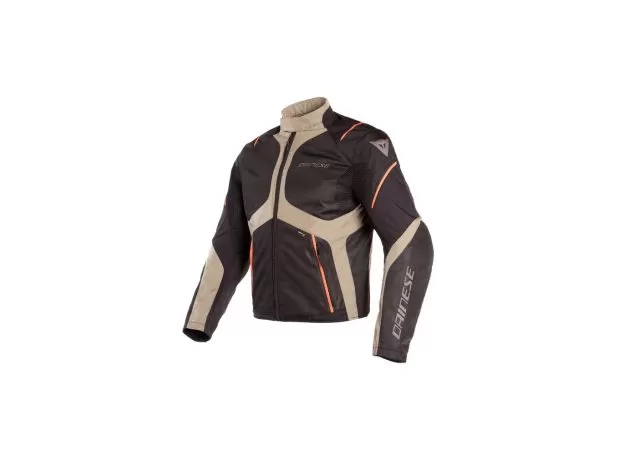 DAINESE Мотокуртка SAURIS D-DRY, Размер: 50, Цвет: Black/Fallen-Rock/Vermillion-Orange