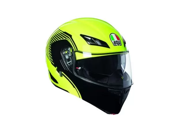 AGV Шлем COMPACT ST, Размер: XS, Цвет: MULTI - COURSE YELLOW/BLACK