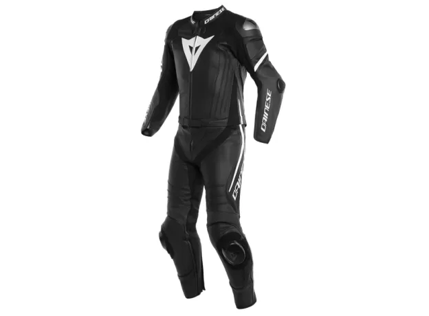 DAINESE Мотокомбинезон LAGUNA SECA 4 2PCS, Размер: 56, Цвет: black-matt/black-matt/white