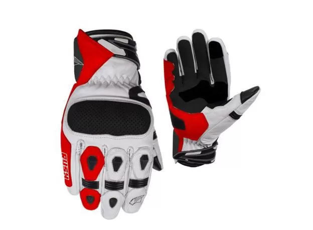 RUSH Мотоперчатки STM, Размер: M, Цвет: Чeрный/Белый/Красный